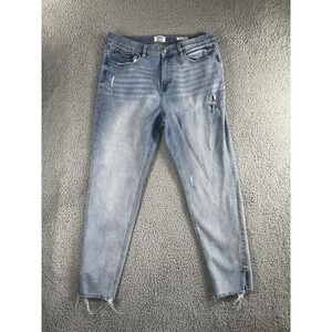 Kensie Vintage luxe Jeans‎ Women 12/31 Ultimate High Rise Skinny Raw Hem